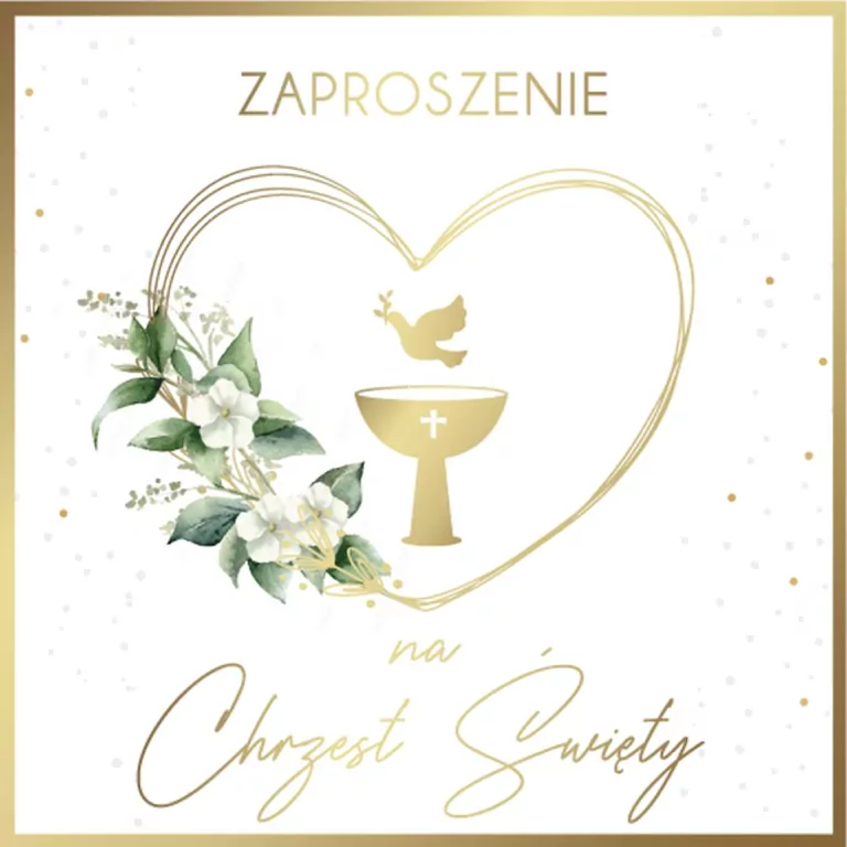 Zaproszenie Chrzest (5szt) - tantis.pl