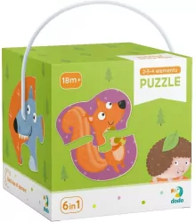 DODO. Puzzle 2-3-4.  Zwierzęta leśne
