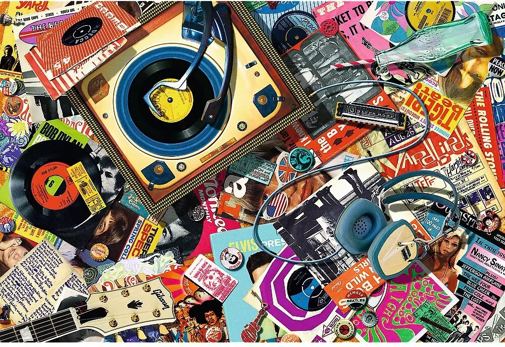 Trefl. Puzzle 500 + 1 drewniane. W świecie muzyki - tantis.pl