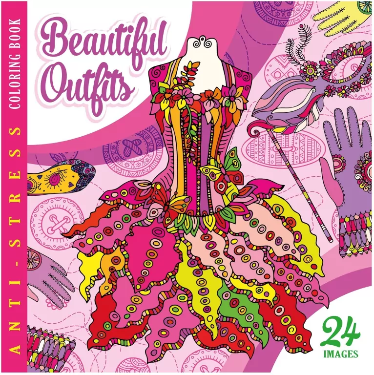 Kolorowanka antystresowa. Beautiful outfits - tantis.pl