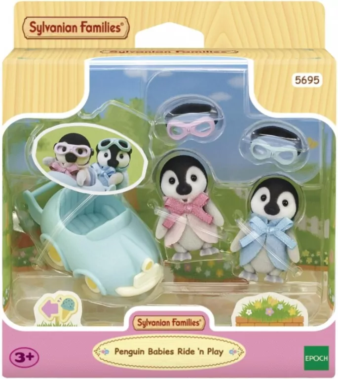 Rodzina pingwinów. Bliźniaki w samochodzie. Sylvanian Families - tantis.pl