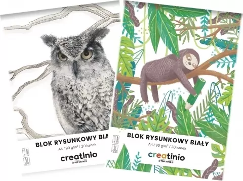 Blok rysunkowy Creatinio A4/20k biały, 1 szt. (400176663) - tantis.pl