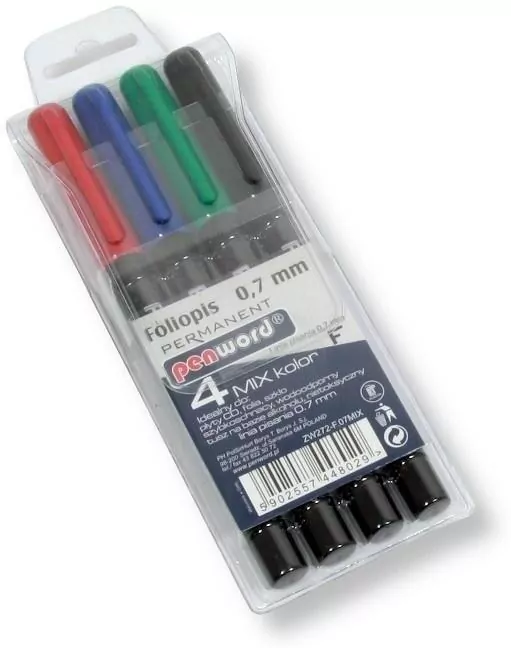 Marker do folii 0.7mm 4 kolory - tantis.pl