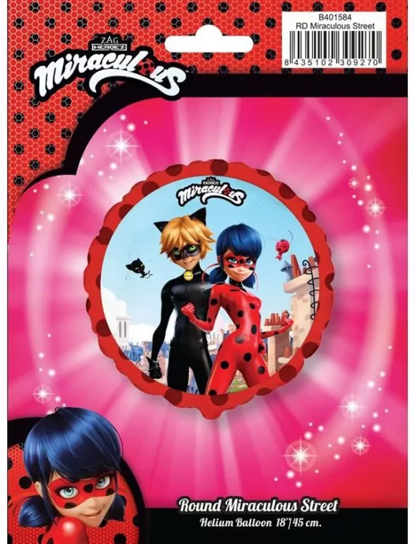 Balon foliowy FX Miraculous Street 48cm - tantis.pl