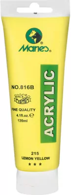 Farba akrylowa żółta Maries 120 ml 816B-215