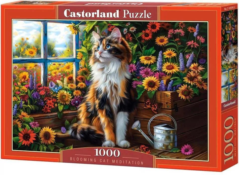 Blooming Cat Meditation. Puzzle 1000 - tantis.pl