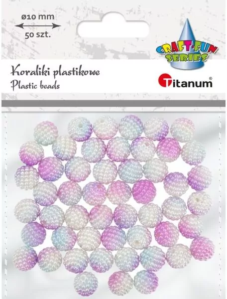 Koraliki plastikowe 10mm fioletowe ombre 50szt - tantis.pl