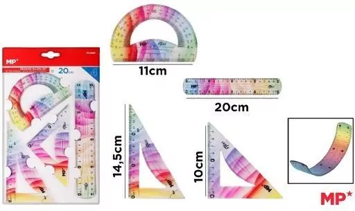 Zestaw geometryczny wielokolorowy 4el - tantis.pl