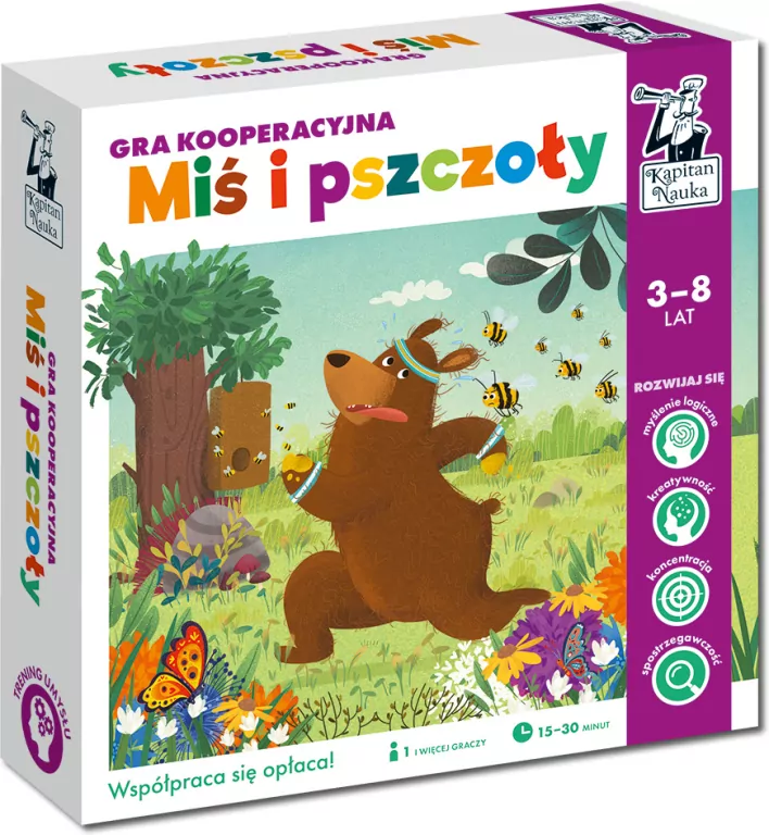 Miś i pszczoły. Kapitan Nauka. Gra kooperacyjna - tantis.pl