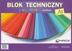 Blok techniczny A3/8K kolorowy