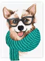 Malowanie po numerach IDEYKA 30x40cm z glinką Stylowy Corgi - tantis.pl