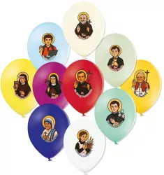 Balony z wizerunkami świętych