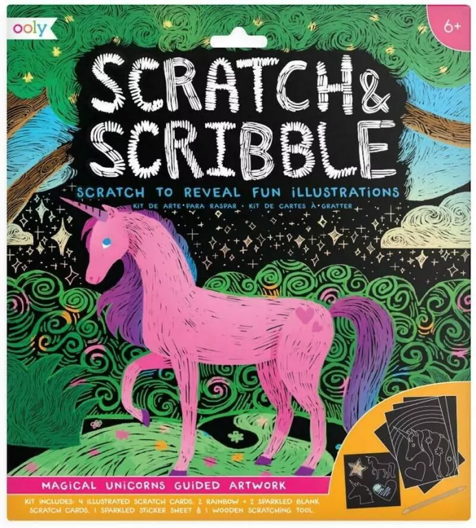 Scratch & Scribble. Magiczne jednorożce. Zdrapywanki - tantis.pl