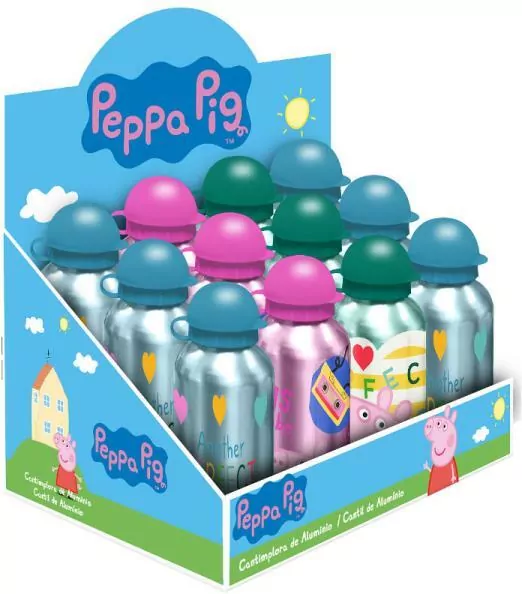 Bidon aluminiowy 500 ml Świnka Peppa - tantis.pl