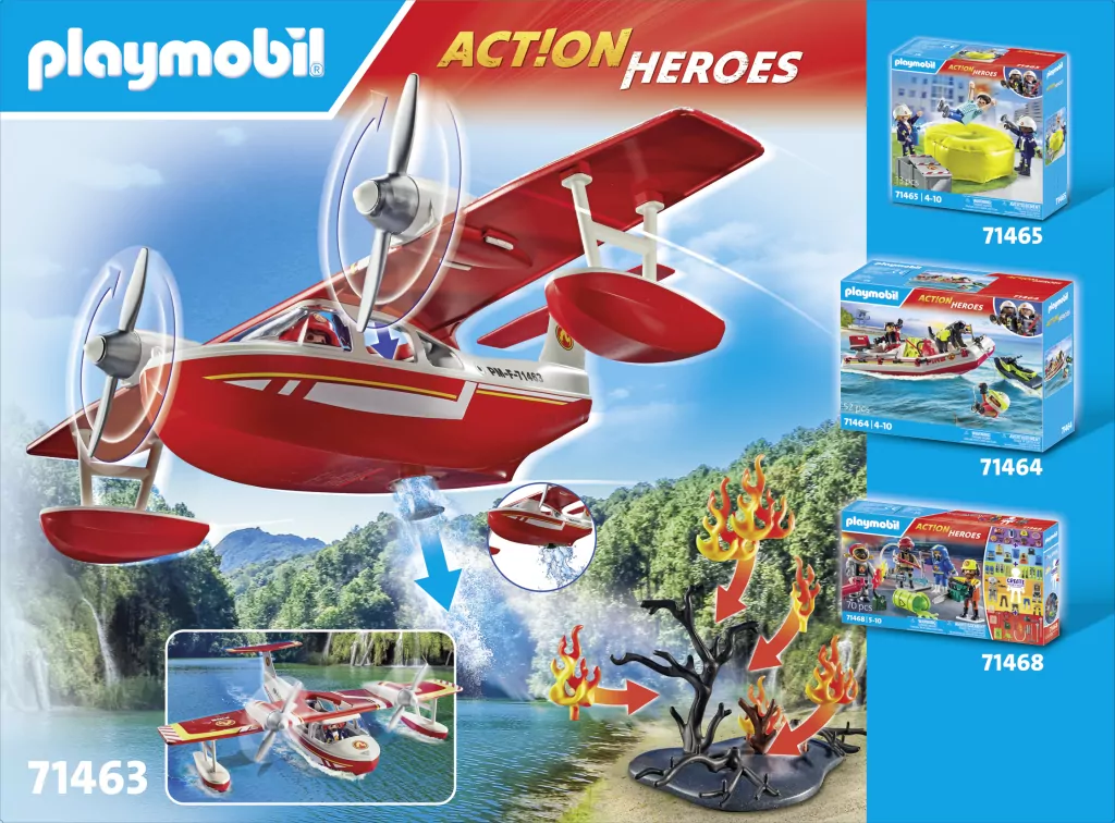 Playmobil 71463 Samolot straży pożarnej z funkcją gaszenia pożaru - tantis.pl