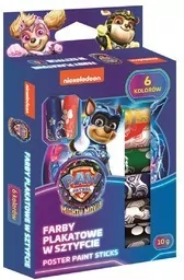 Farby plakatowe w sztyfcie Psi Patrol 6 kolorów po 10 g - tantis.pl
