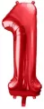 Balon foliowy cyfra 1 86cm czerwony - tantis.pl