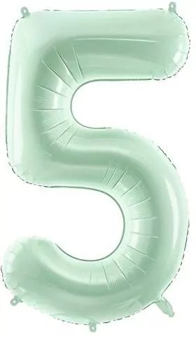 Balon foliowy cyfra 5 72cm zielony - tantis.pl