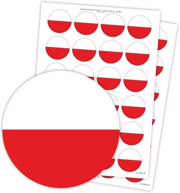 Naklejki patriotyczne. Flaga Polski - tantis.pl
