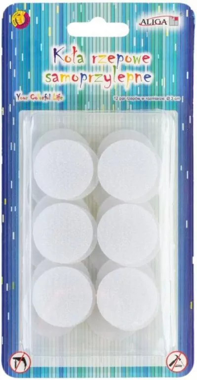 Koła rzepowe samoprzylepne rzepy 3cm 12 par - tantis.pl