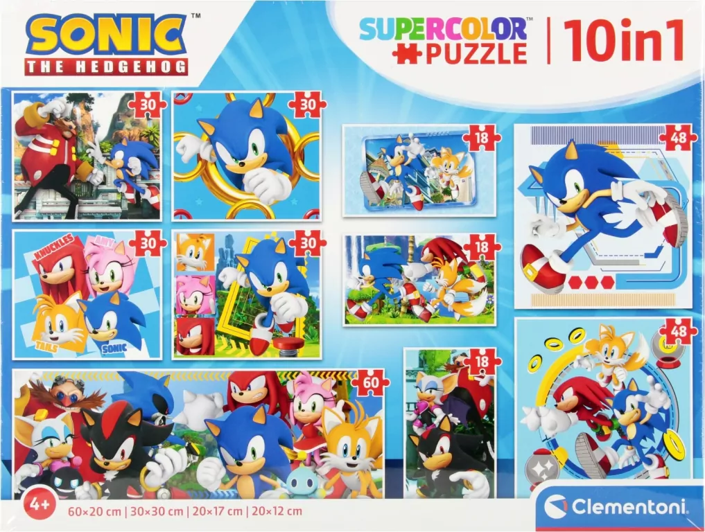 Puzzle 10 w 1 Super Color. Sonic - tantis.pl
