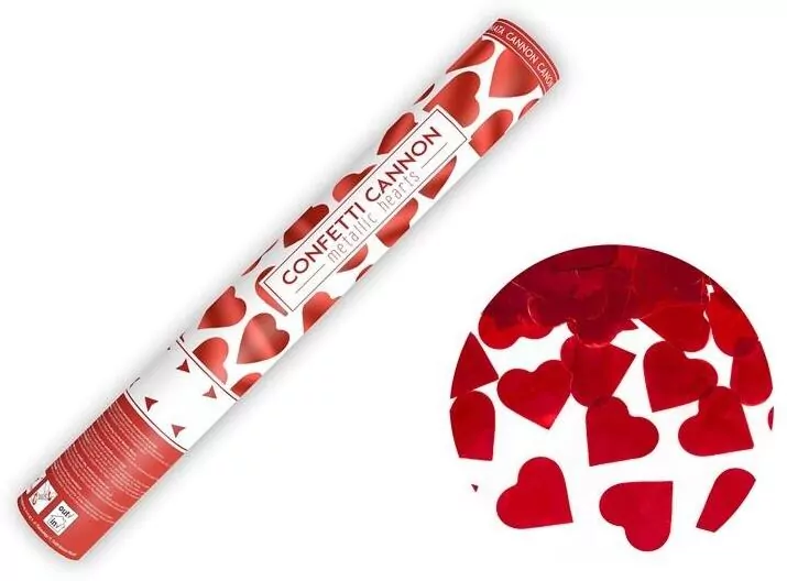 Tuba z sercami czerwony 40cm - tantis.pl