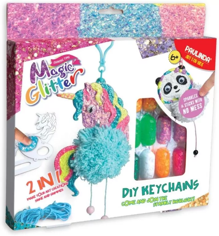 Stwórz swoje breloczki 3D Magic Glitter mix - tantis.pl