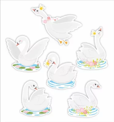Dekoracje okienne dwustrone - Łabędzie 01