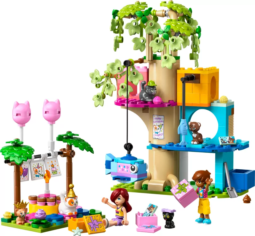 LEGO® Friends. Kocie przyjęcie urodzinowe i domek na drzewie 42666 - tantis.pl