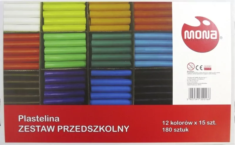 Zestaw plasteliny, 12 kolorów - tantis.pl