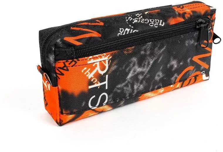 Piórnik Jeans pomarańczowy - tantis.pl