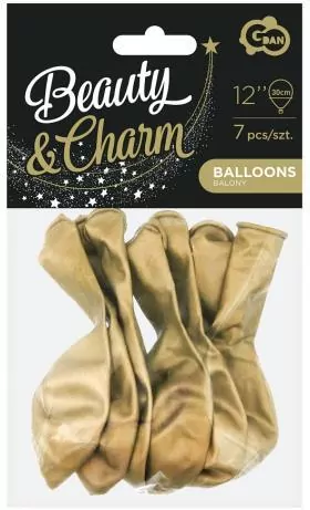 Balony Beauty&Charm platynowe/złote 12"/ - tantis.pl