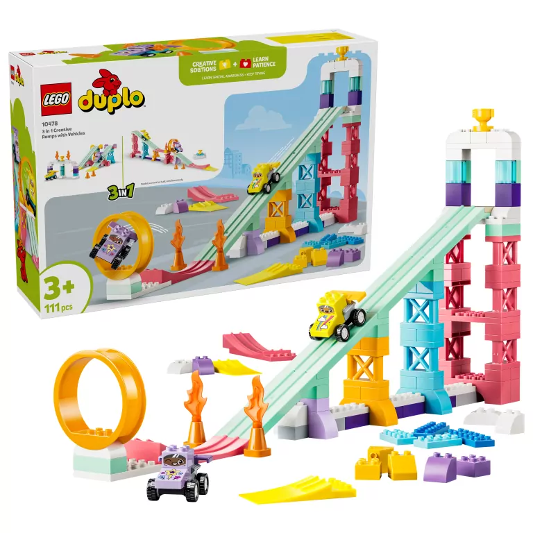 LEGO® Kreatywne rampy 3 w 1 z pojazdami 10478 - tantis.pl