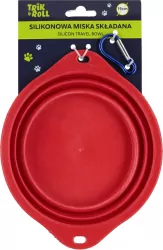 Miska silikonowa składana czerwona 19cm