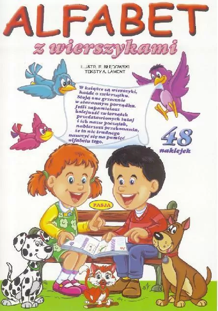 Alfabet z wierszykami. 48 naklejek - tantis.pl