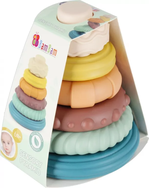 Piramidka edukacyjna pastel BAM BAM - tantis.pl