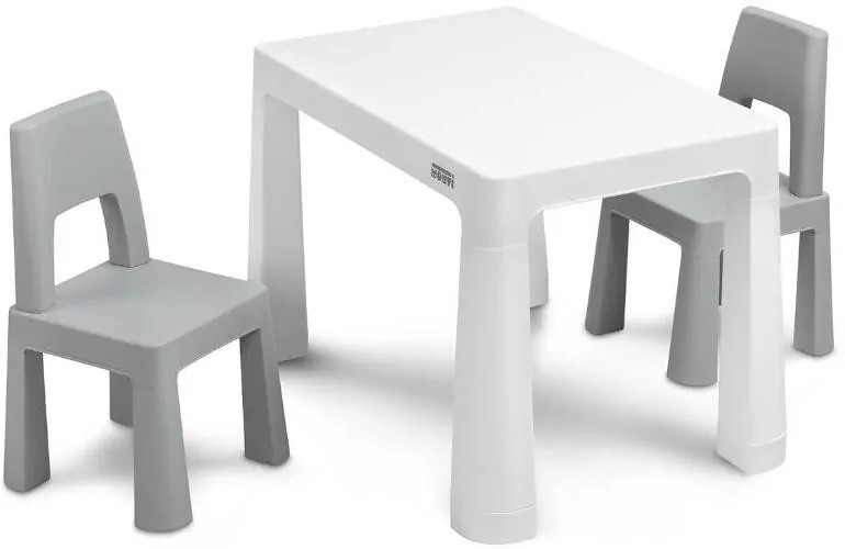 Stolik dziecięcy z 2 krzesełkami Monti grey - tantis.pl