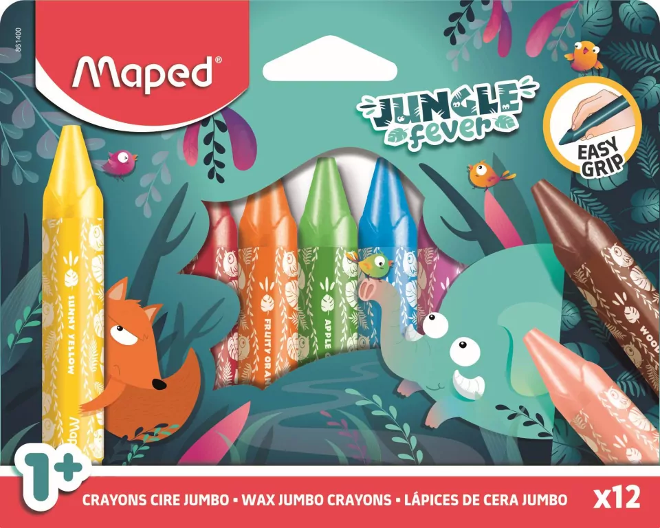 Kredki Jumbo Jungle Fever świecowe MAPED - tantis.pl
