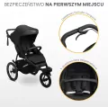 Caretero Lima Deluxe wózek spacerowy czarny - tantis.pl