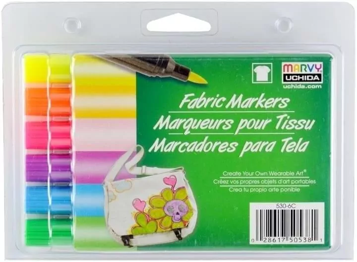 Markery tekstylne fluo 6 kolorów - tantis.pl