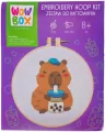 Wow Box Zestaw do haftowania Kapibara Bubble Tea - tantis.pl