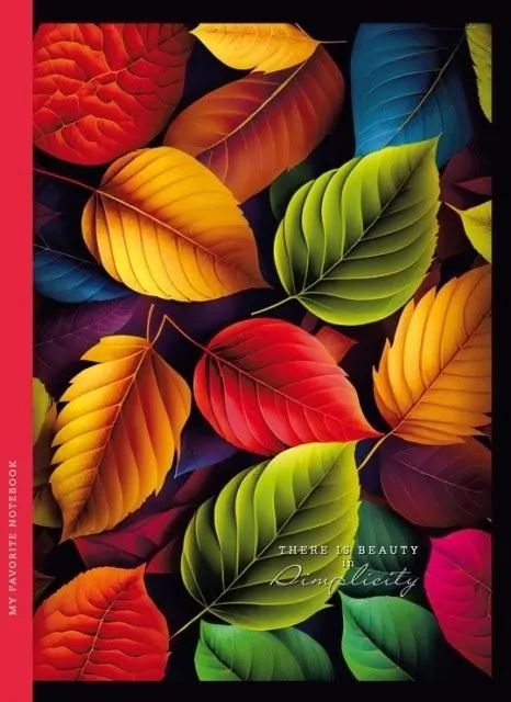 Notatnik ozdobny 143x200/64K kratka. Liście - tantis.pl