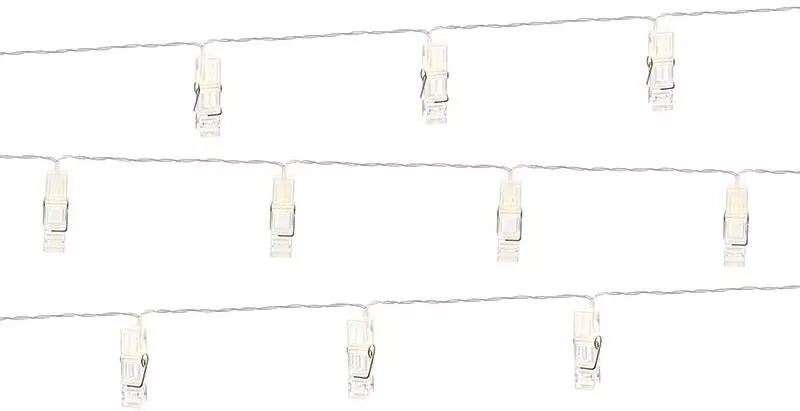 Lampki LED. Klamerki bezbarwne 1.4m - tantis.pl