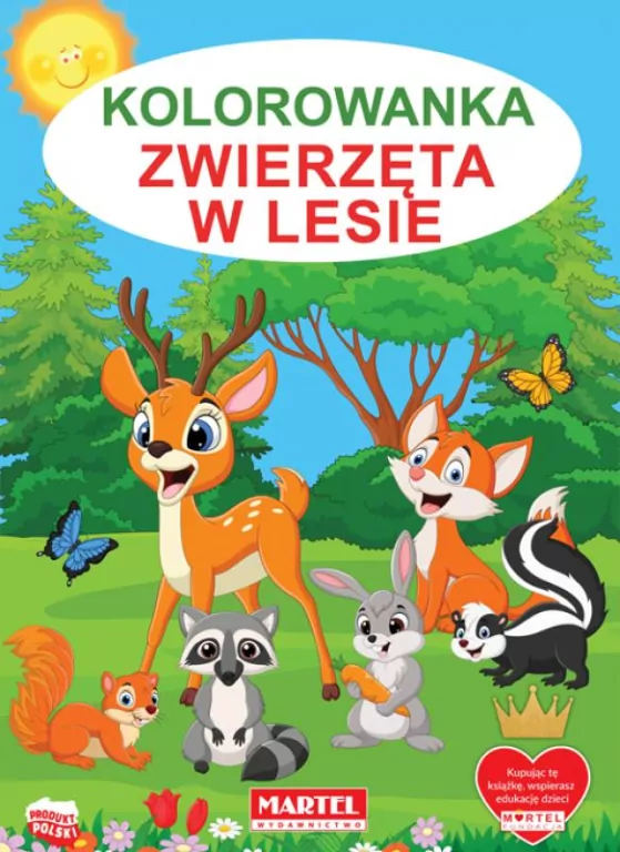 Zwierzęta w lesie. Kolorowanka - tantis.pl