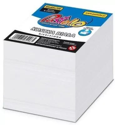 Kostka nieklejona ECO 85x85x70mm biała