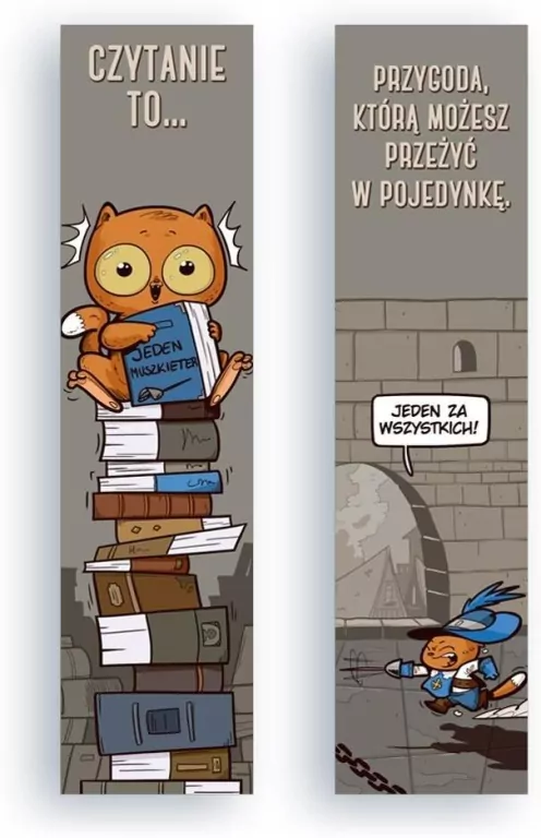 Zakładka kartonowa - Jeden muszkieter - tantis.pl