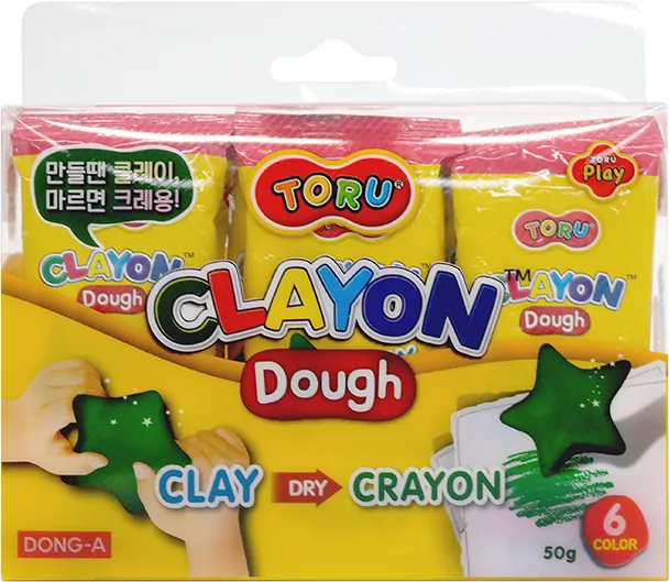 Masa kredkowa 50g 6 kolorów DONG-A - tantis.pl