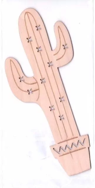 Drewniana zakładka do książki z grawerem - Kaktus - tantis.pl