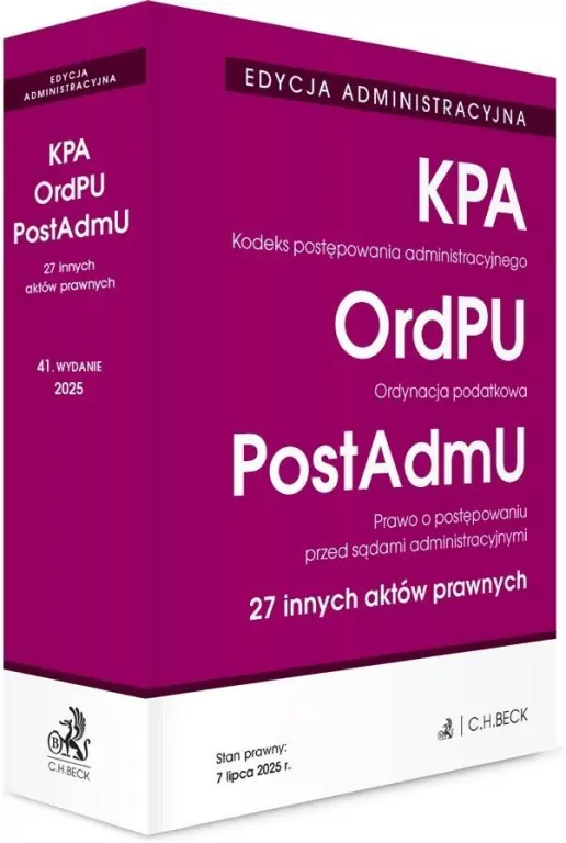 Edycja administracuyjna Kodeks postępowania.. - tantis.pl