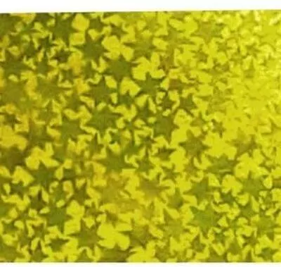 Karton holograficzny c. złoty gwiazdy 25x35cm ark